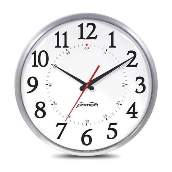 PoE Analog Clock - Brushed Metal Frame