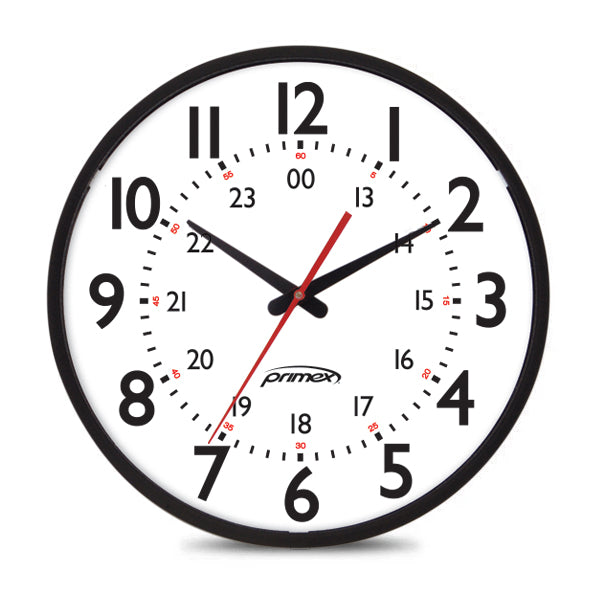 72MHz Radio Analog Clock - Remote Antenna, Plastic Frame, Battery Powered