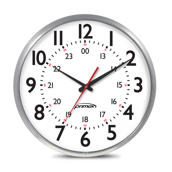 Bluetooth Analog Clock - Brushed Metal Frame, 120V AC – Primex Sync