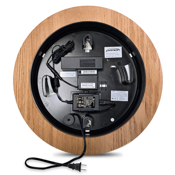 WiFi Analog Clock - Wood Frame, 120V AC – Primex Sync